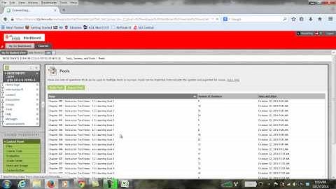 Blackboard Importing Pools and Tests