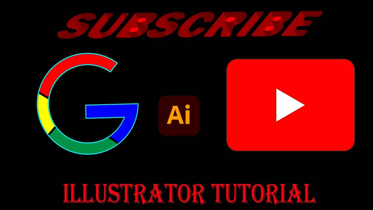 Google and Youtube icons making in illustrator | Ai youtube and google ...