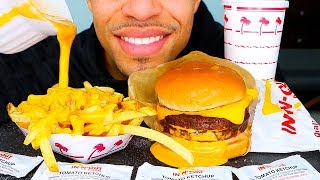 ASMR IN-N-OUT BURGER MUKBANG | ANIMAL STYLE FRIES & DOUBLE DOUBLE CHEESE CHALLENGE | NO TALKING