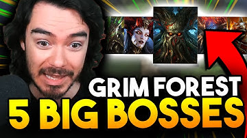 THE FINAL 5 BOSSES OF GRIM FOREST (FULL KITS REVEALED!!!!!) | RAID: Shadow Legends