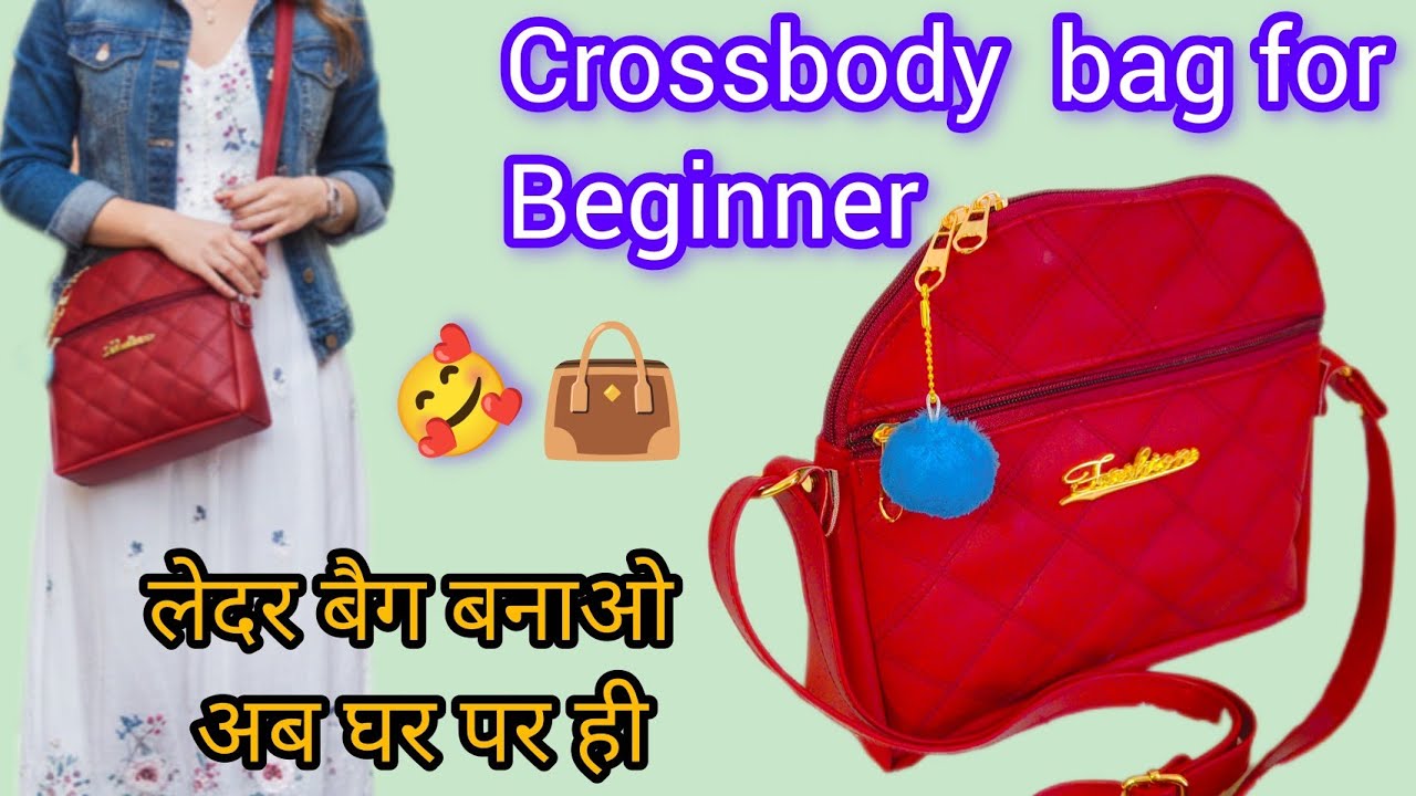 Crossbody bag DIY/ leather sling bag DIY/how to make leather bags for ladies #vasundhracreation21 