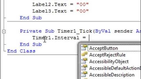 How to make a stopwatch in Visual Basic 2008