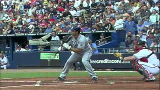 2010/06/16 Pena's bunt single