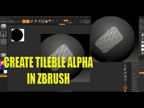 how to make tileable alpha in zbrush - YouTube