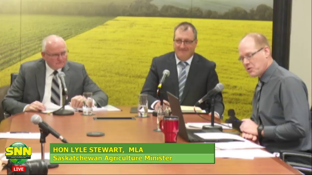 SCIC - Crop Insurance announcement - Saskatchewan News Network Live Stream