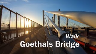 Walking Goethals Bridge from Elizabeth NJ to Staten Island NY