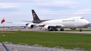 UPS 747-8 Landing and RARE Taxi on MIKE | MSP