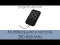 Multifrequency remote (280 - 870 MHz frequency range)