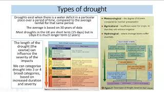 Year 12 Courses of drought