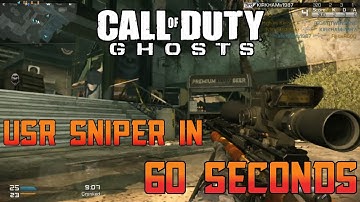 Call Of Duty Ghosts in 60 seconds! "USR SNIPER" (COD Ghosts Multiplayer)