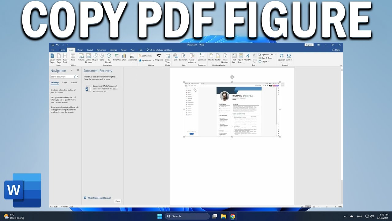 How To Copy a Figure From PDF To Word
