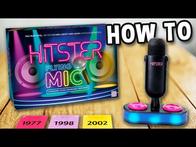 How to play HITSTER FLYING MIC music game (official rules, instructions, gameplay) | Spielregeln TV