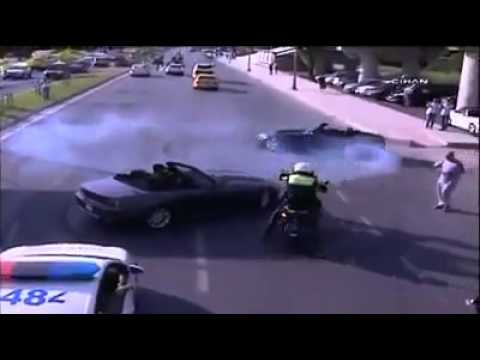 in front of the cops