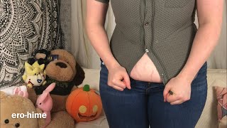 Button Bursting in Tight Jeans 