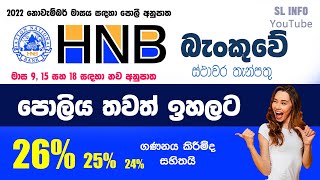 HNB bank New fixed deposit rates new update 2022-11-25 in Sri Lanka | hnb bank fd rates calculation