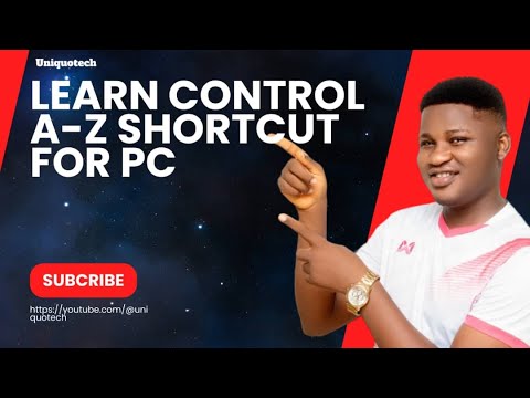 learn control A-Z shortcut for pc - YouTube