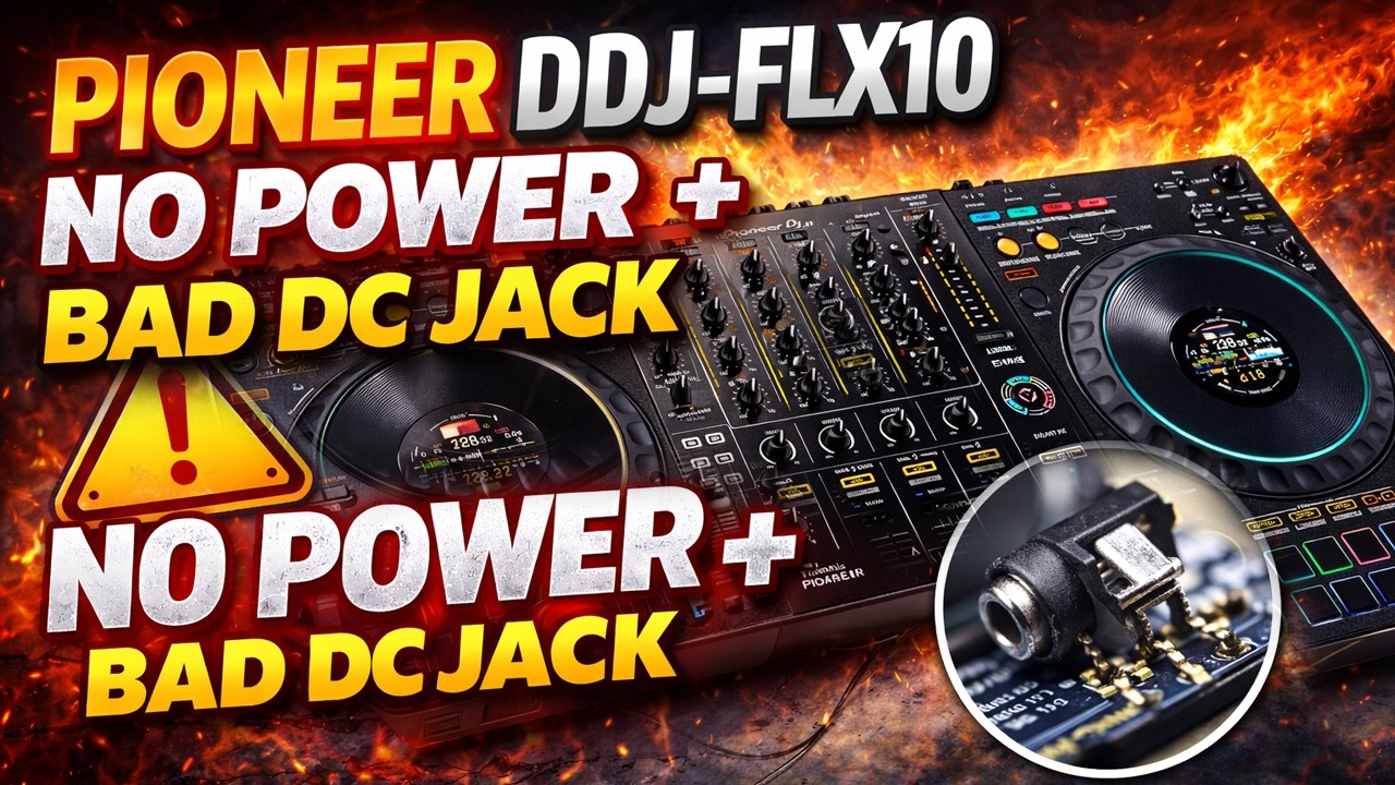 Pioneer DDJ FLX10 No Power + Bad DC Jack Repair - YouTube