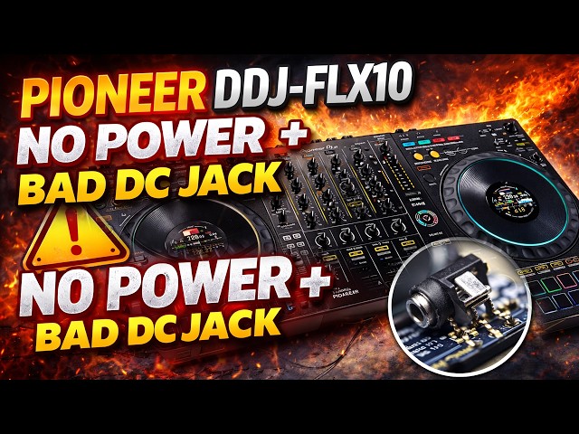 Pioneer DDJ FLX10 No Power + Bad DC Jack Repair - YouTube