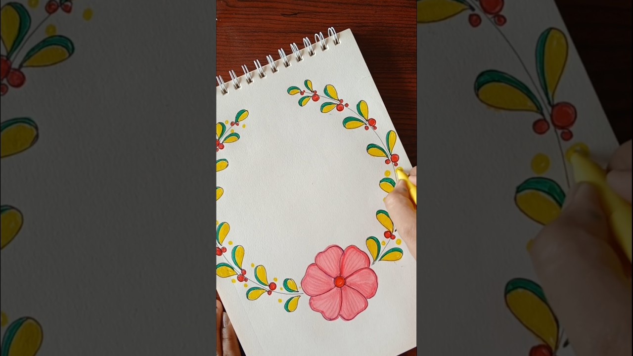 ✨️Learn how to make beautiful front page design for project work. Easy border design ideas. 