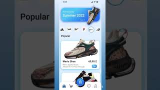 Shoe store app design 2022 |  using adobe xd. #uidesign#uxdesign#adobexd#figma#appdesign screenshot 1
