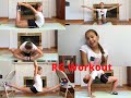 Rg workout  at home warmup stretching kicks and more  rg sisters
