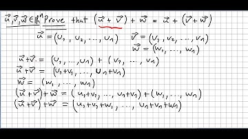 Linear Algebra 10, Proof of associativity of addition of vectors