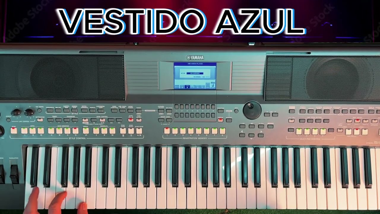Vestido azul San Francisco Vídeo aula teclado