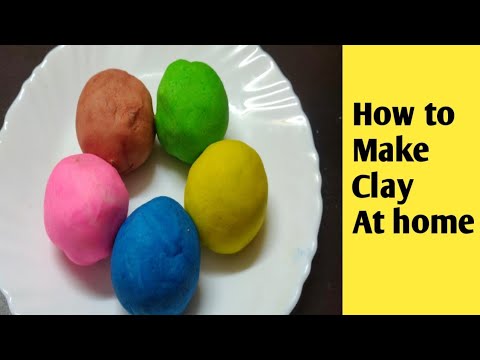 How to make clay at home easy/homemade clay/homemade play dough/how to make clay/Kids bite - YouTube