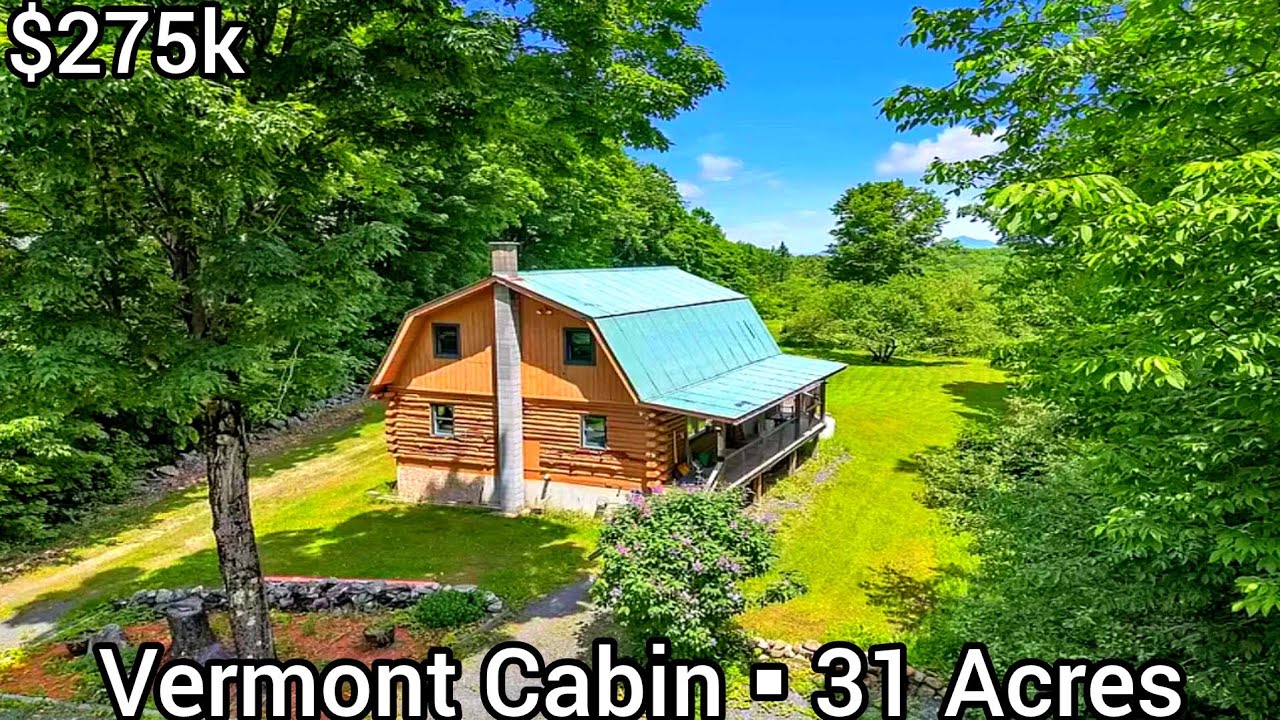 Vermont Cabins For Sale 275k 31 Acres Vermont Real Estate For Sale Log Cabin with Land