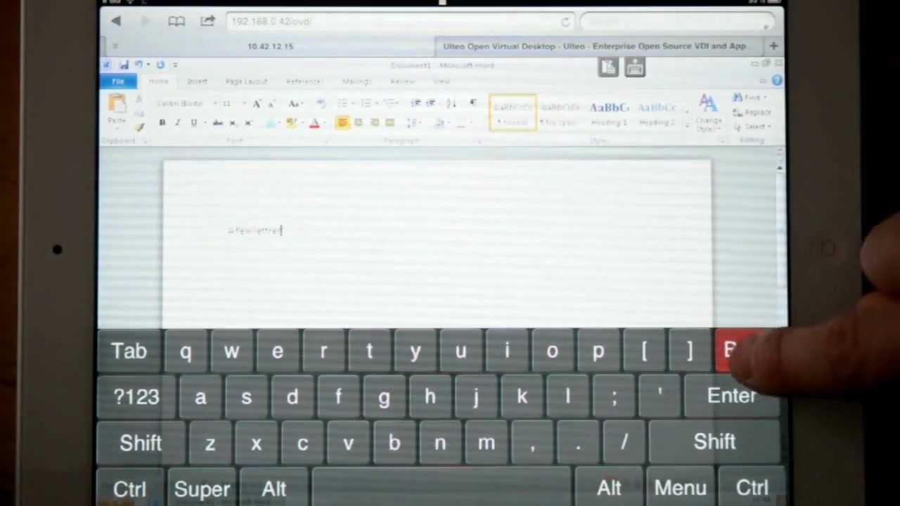 Ulteo HTML5 client for OVD (Beta), quick demo