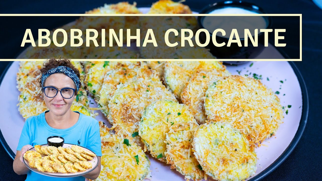 ABOBRINHA CROCANTE NO FORNO | Só faço abobrinha desse jeito. Super deliciosa e crocante.
