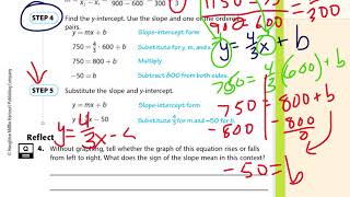 Pre-Algebra 5.1 Writing Linear Equations From Situations and Graphs