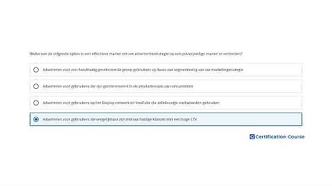 Welke van de volgende opties is een effectieve manier om uw advertentiestrategie op een privacyveili