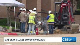 Gas leak keeps roads closed in downtown Longview