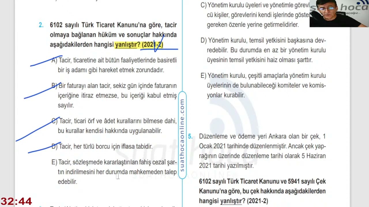 SMMM SGS TİCARET HUKUKU SUAT HOCA