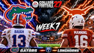 Florida vs Texas Week 7 | College Football 27 Simulation