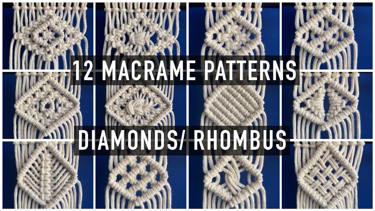 TOP 12 Best MACRAME DIAMONDS: RHOMBUS Part 7