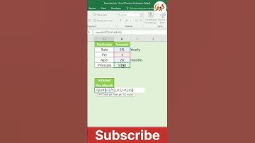 #shorts  IPMT Function in Excel #youtubeshorts #excel #shortvideo #exceltips