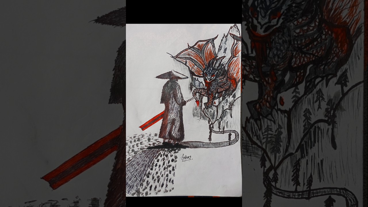 "The Silent Warrior vs The Ancient Beast. 🗡️🔥"