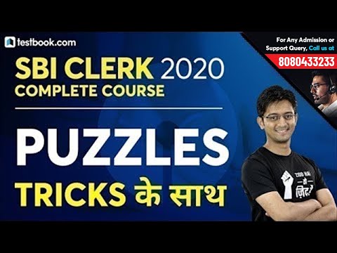 Puzzle Reasoning Questions for SBI Clerk 2020 | Reasoning Tricks for SBI Clerkby Sachin Sir  | Day 6