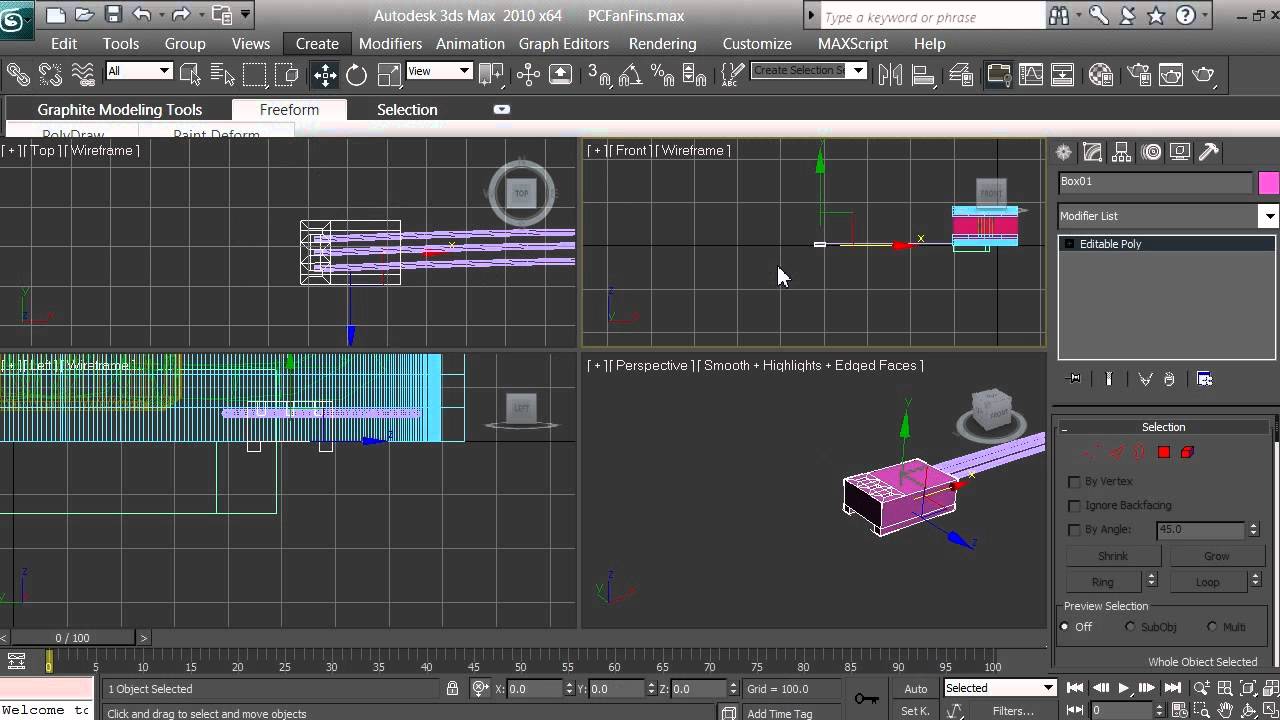 Learn 3ds max: Modeling Fan - Free Tutorial - beginners -pt15of16 - YouTube