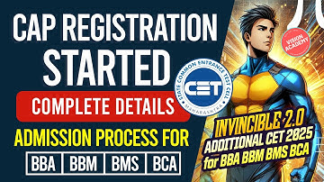 CAP Registration Process Started for BBA BCA CET 2025 🔥 Admission Process for BBA BBM BMS BCA starts