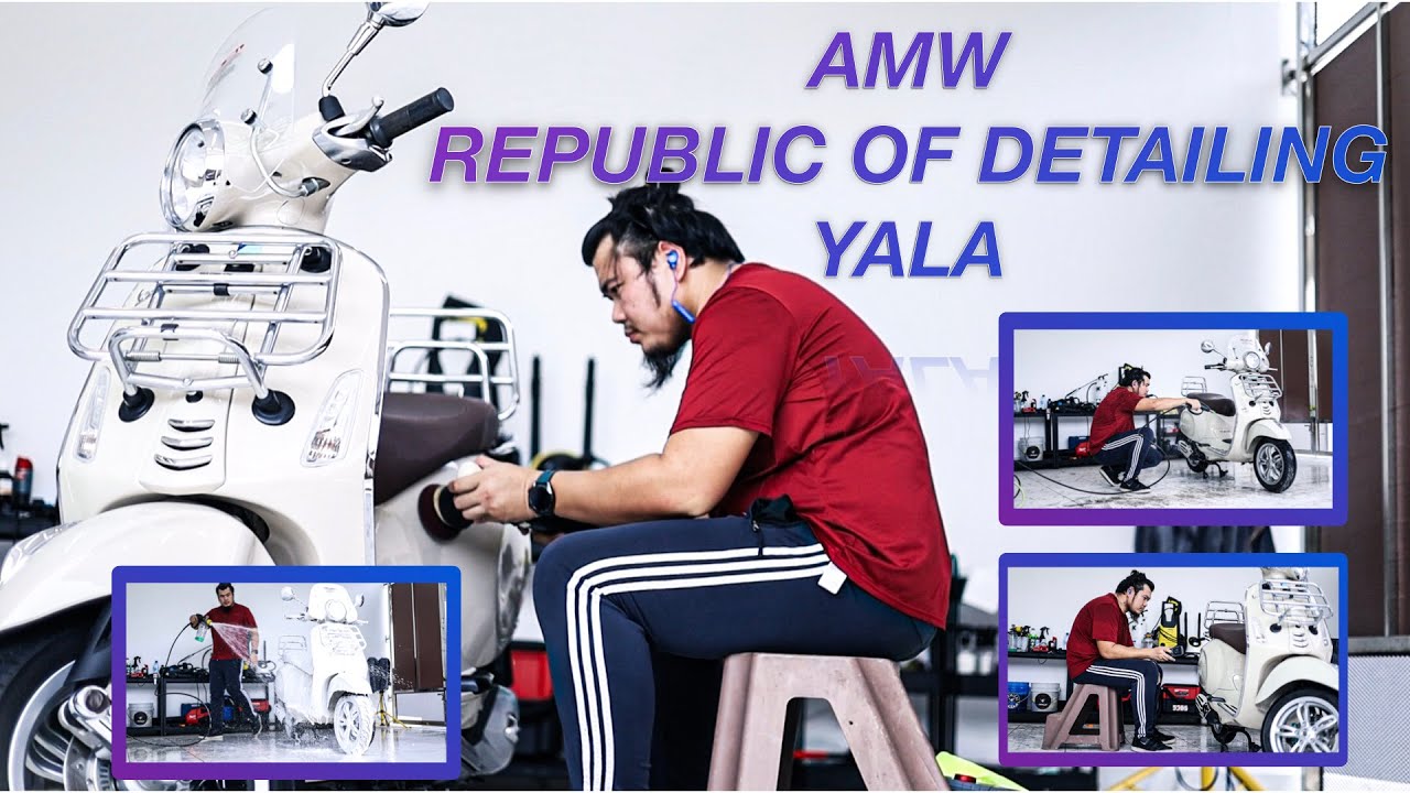 Ceramic coating Vespa : Full Deep Clean Detaililng ,polish,Coating 