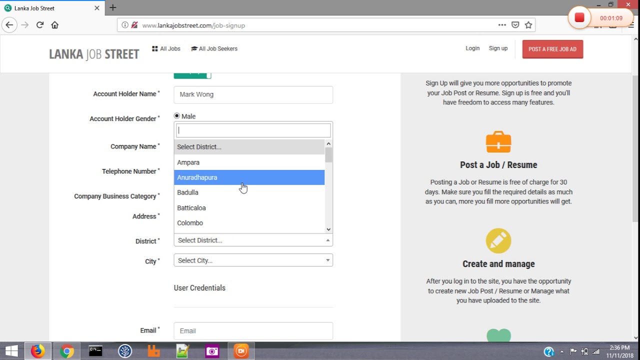 How to Sign up Company YouTube