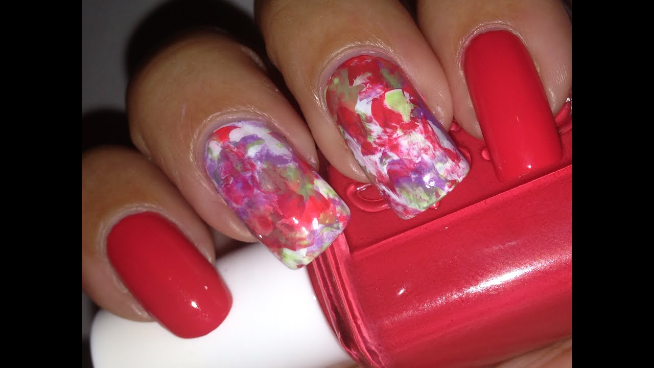 Dry Watermarble Nails