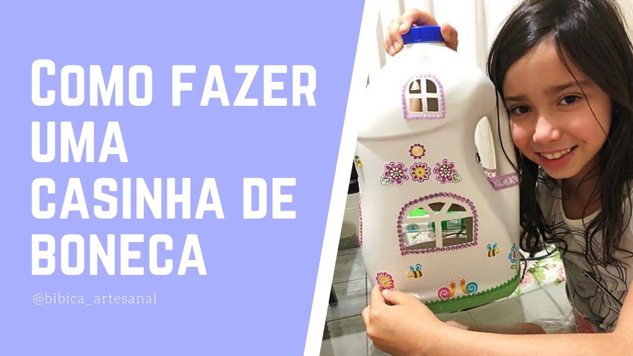 Como fazer uma casinha com embalagem de produto de limpeza