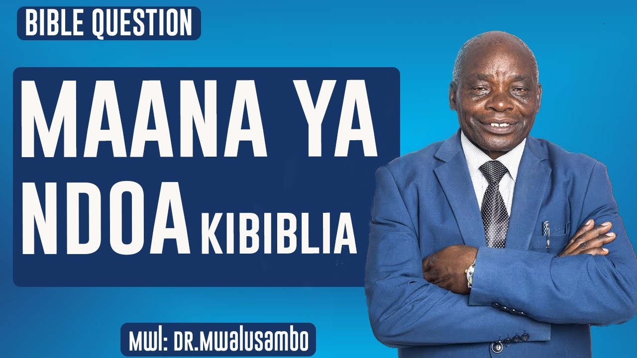 MAANA YA NDOA KIBIBLIA NA DR MWALUSAMBO  #kingdomphilosophy  #biblequestions  #biblestudy