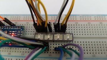 Multiplied vintage LED displays HDSP-2000 (Hewlett Packard) running demo