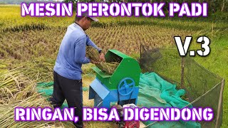 Mesin Perontok Padi Minimalis Gendong Ringan Cepat Bersih Murah Terbaru