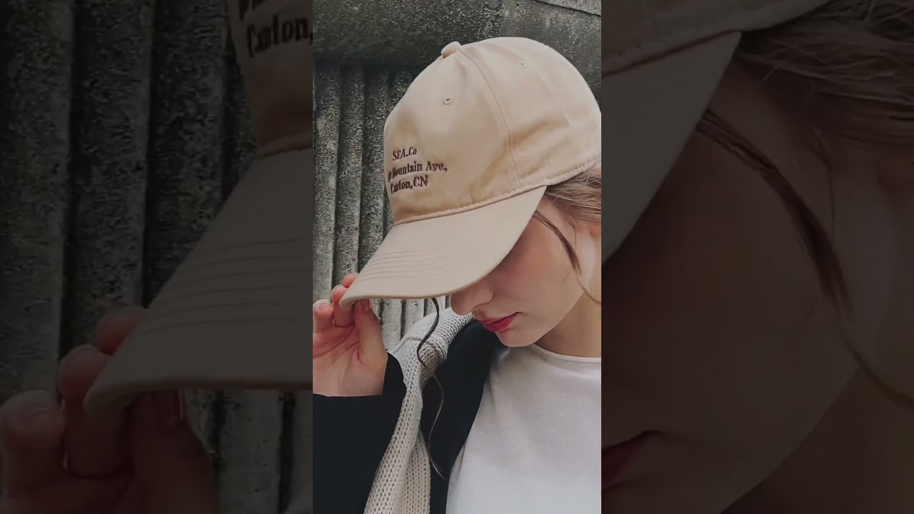 cap-02064 メッセージキャップ ベージュ ブラウン チャコール ネイビー